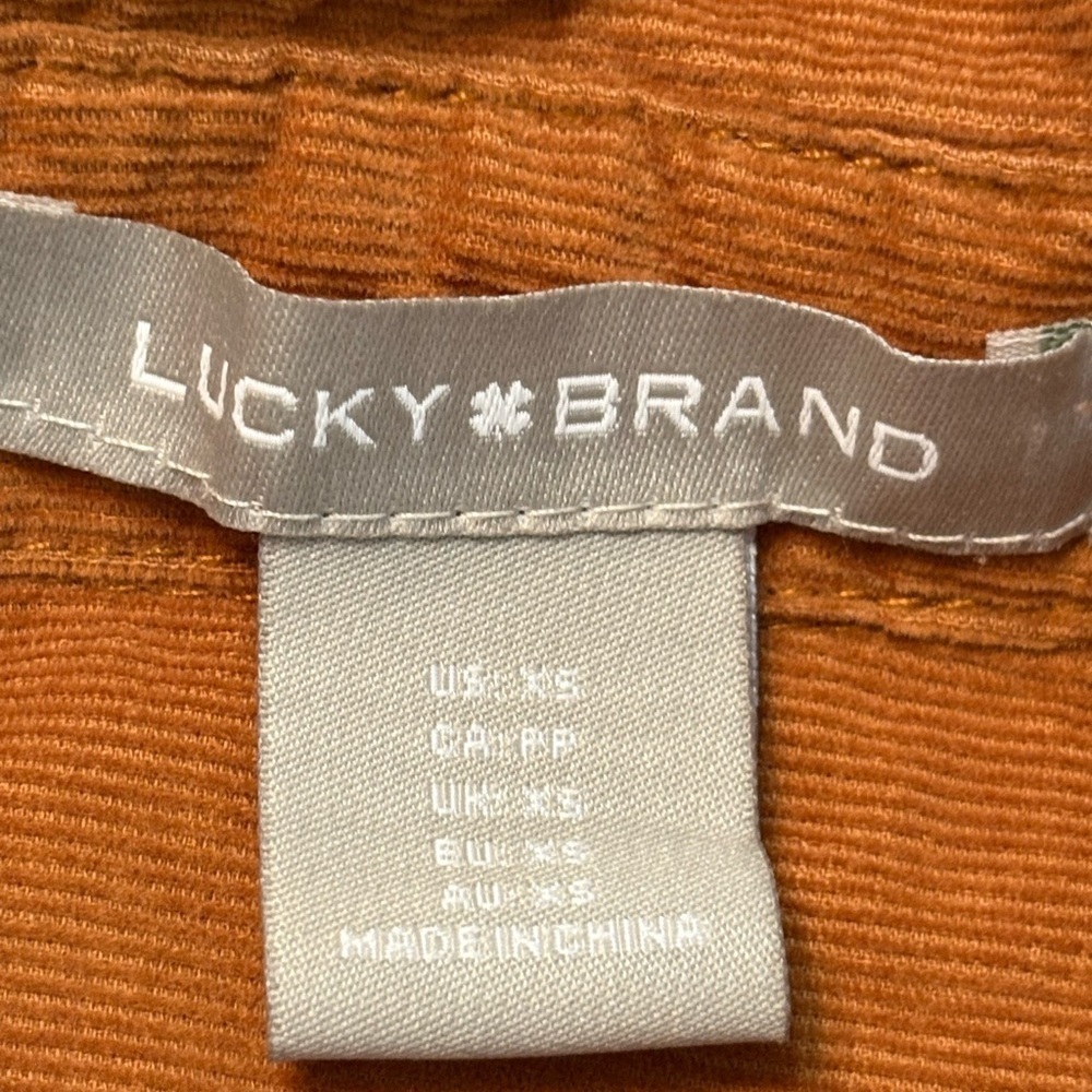 Lucky Brand Corduroy Brown Button-Up Belted Dress w/Pockets size XS - Picture 2 of 15